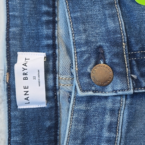 NWT Lane Bryant Patchwork Flare Jeans Size 22 Denim - Picture 5 of 13